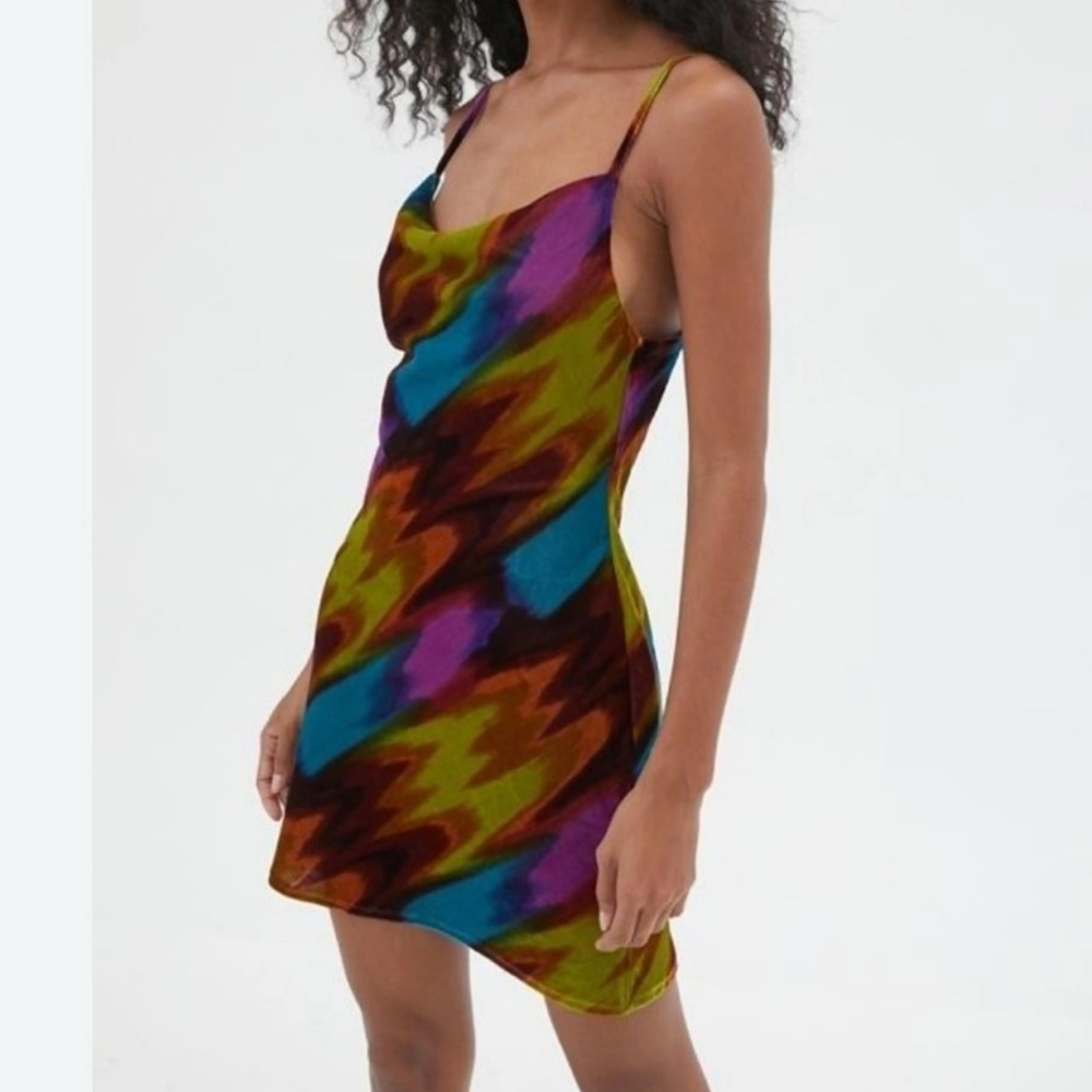 Urban Outfitters Velvet Mallory Cowl Neck Slip Dress | Small